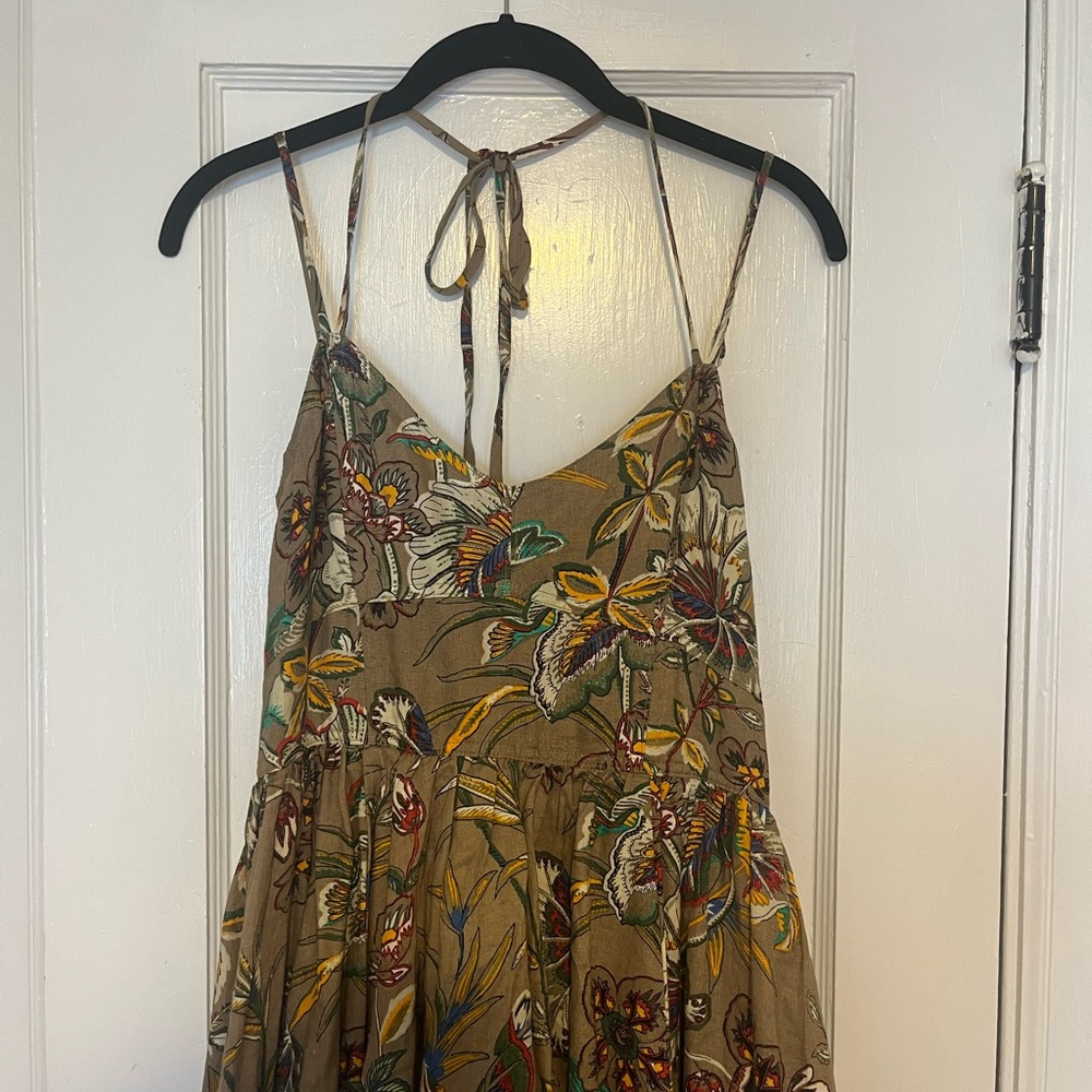 NWT Banana Republic Linen Floral Midi Dress - Picture 2 of 7